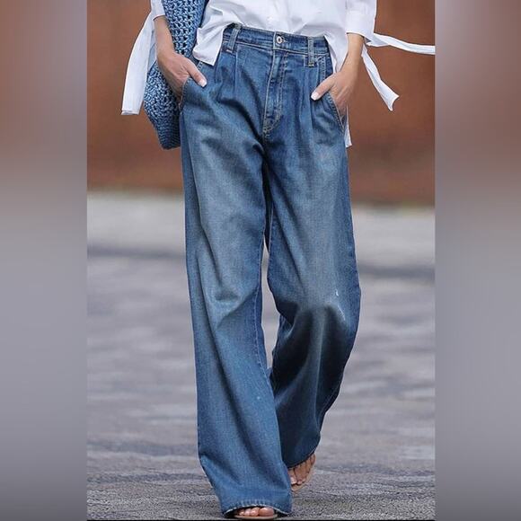 Trendyporium Denim - NWT paperbag loose jeans